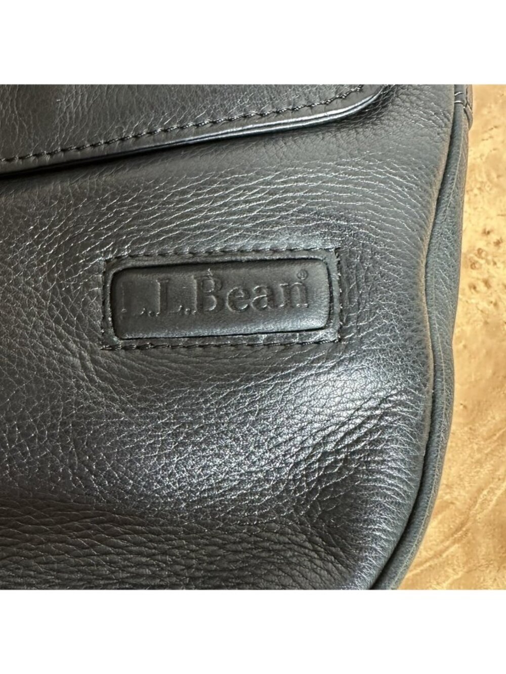 L.L.Bean AmeriBag Healthy Back Black Leather Sling Backpack Crossbody Travel Bag - Picture 4 of 8